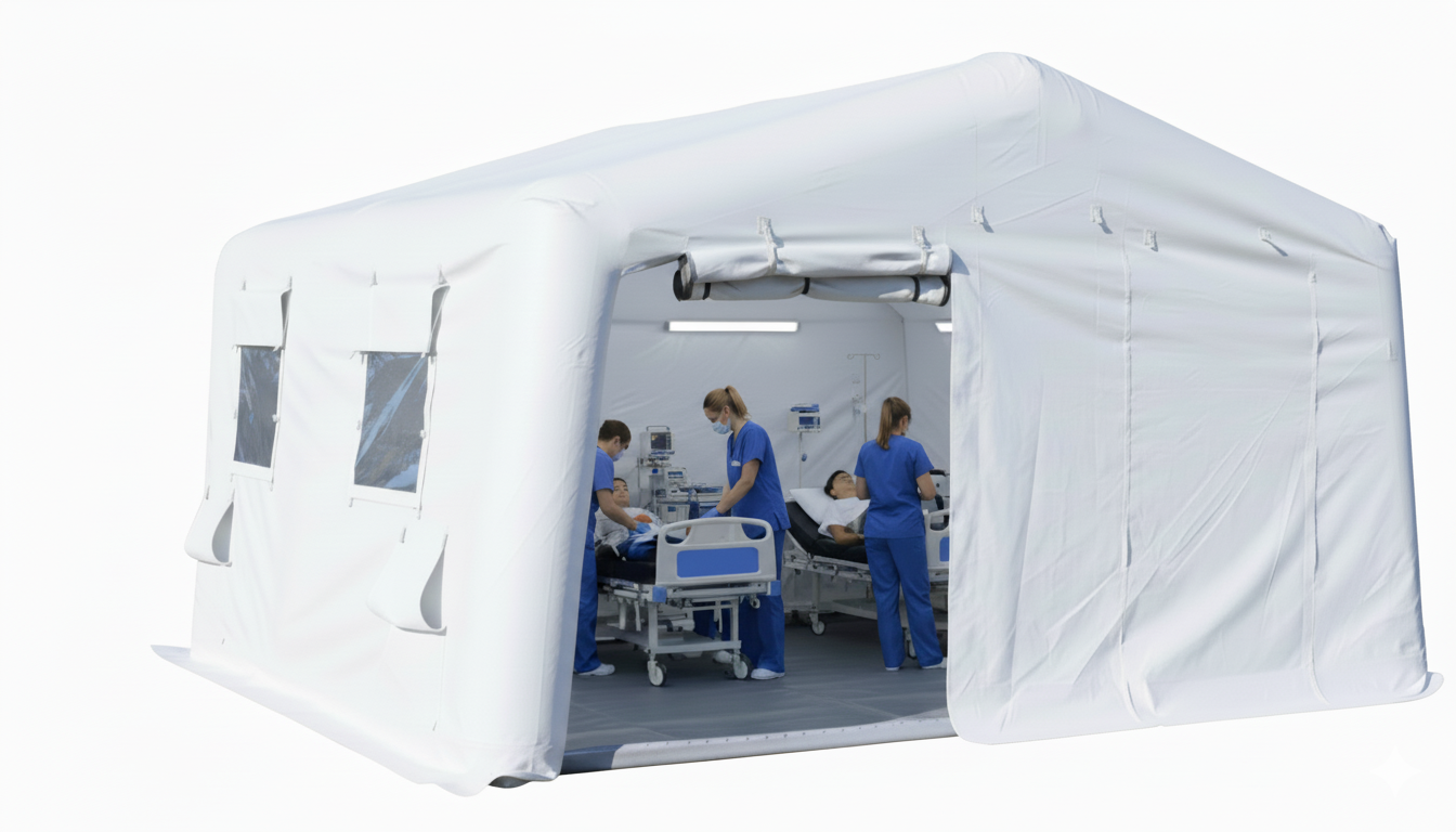 Производство и продажа надувных пневмокаркасных палаток МЧС в Омске и по России