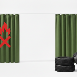 огнеупорные шторы в гараж